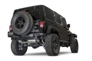 Jeep JK Bumper - Rear - Addictive Desert Designs - Stealth Fighter - Hammer Black with Satin Black panels - `07-`18